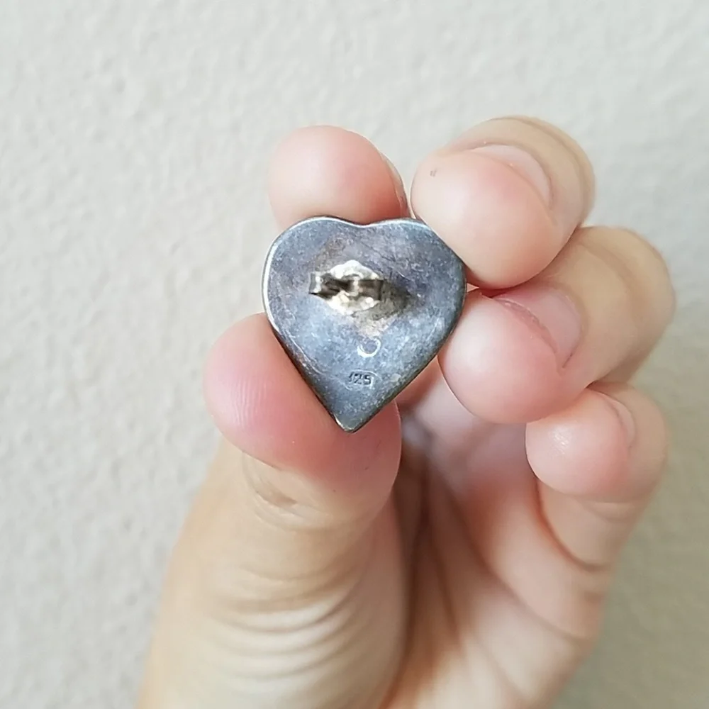 Sterling Silver Heart Earrings & Pendant